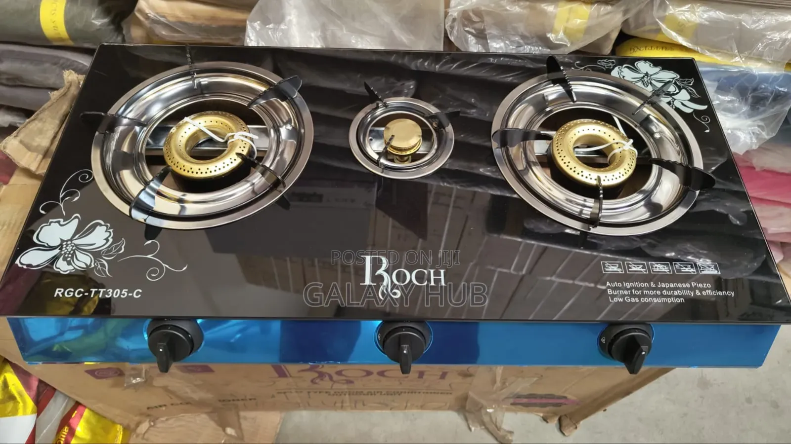 Roch 3 Burner Glass Cooker