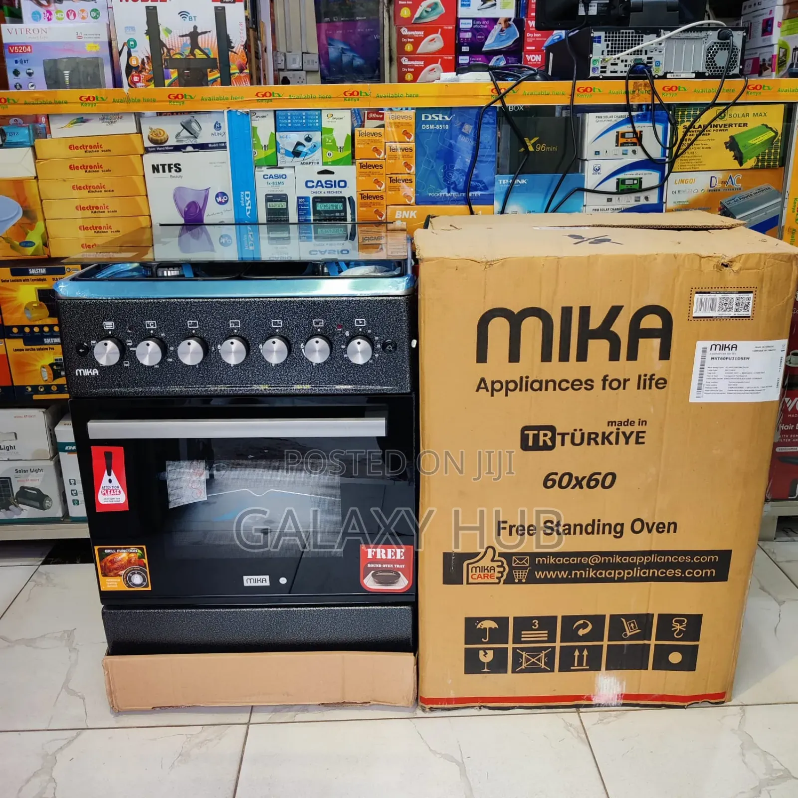 Cooker, Mika Standing Cooker 3g+1e, 60*60cm, Electric Oven
