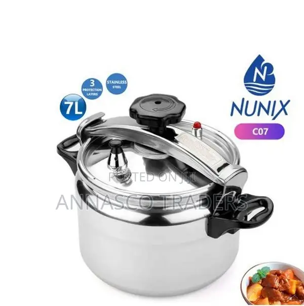 Nunix Aluminium Pressure Cooker - Explosion Proof - 7 Litres