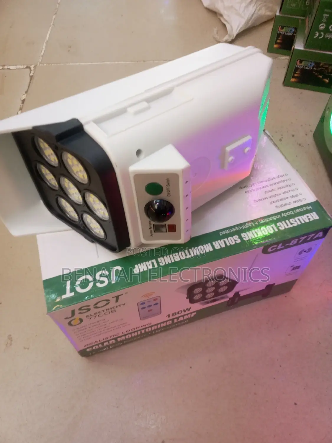 Solar Monitoring Lamp.Cl-877a.Three Lighting Mode.