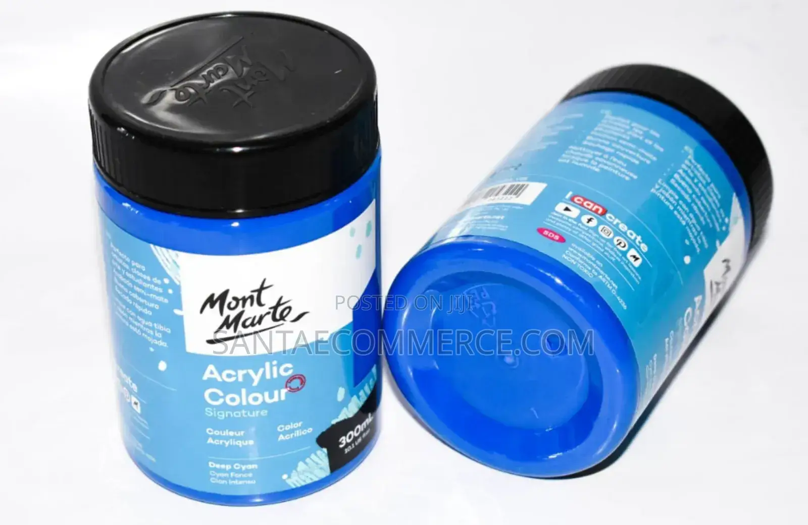Deep Cyan Acrylic Paint – 300ml Monte Marte