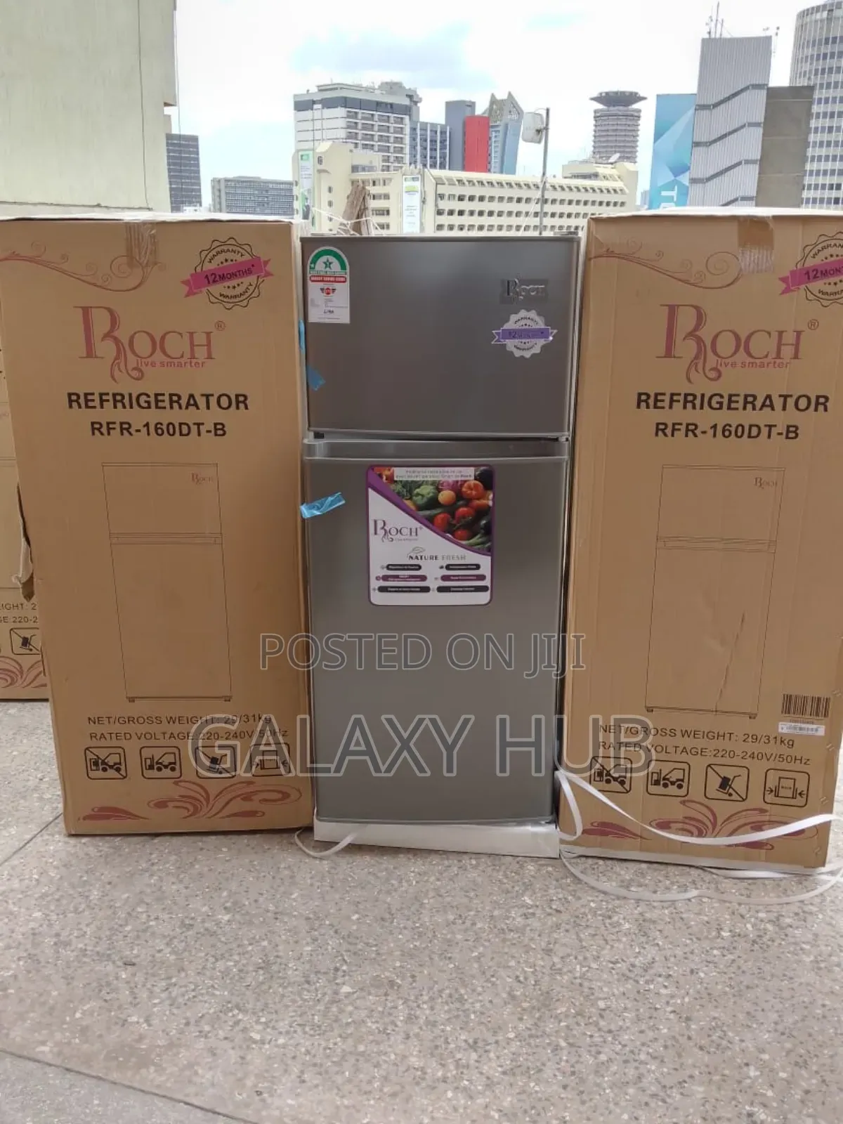 Roch 128litres RFR-160dt-B Double Door Fridge