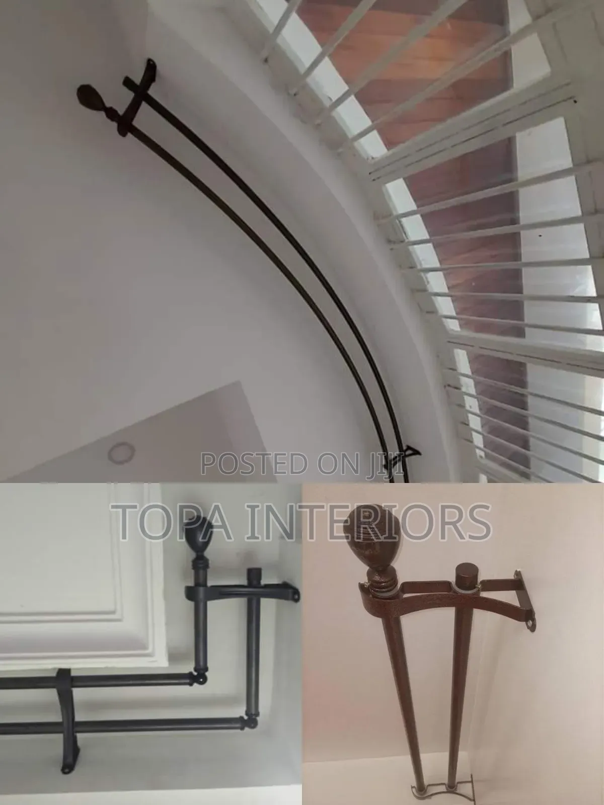 Curved Locally Made Curtain Rods U-Shaped Strong Curtain Rod
