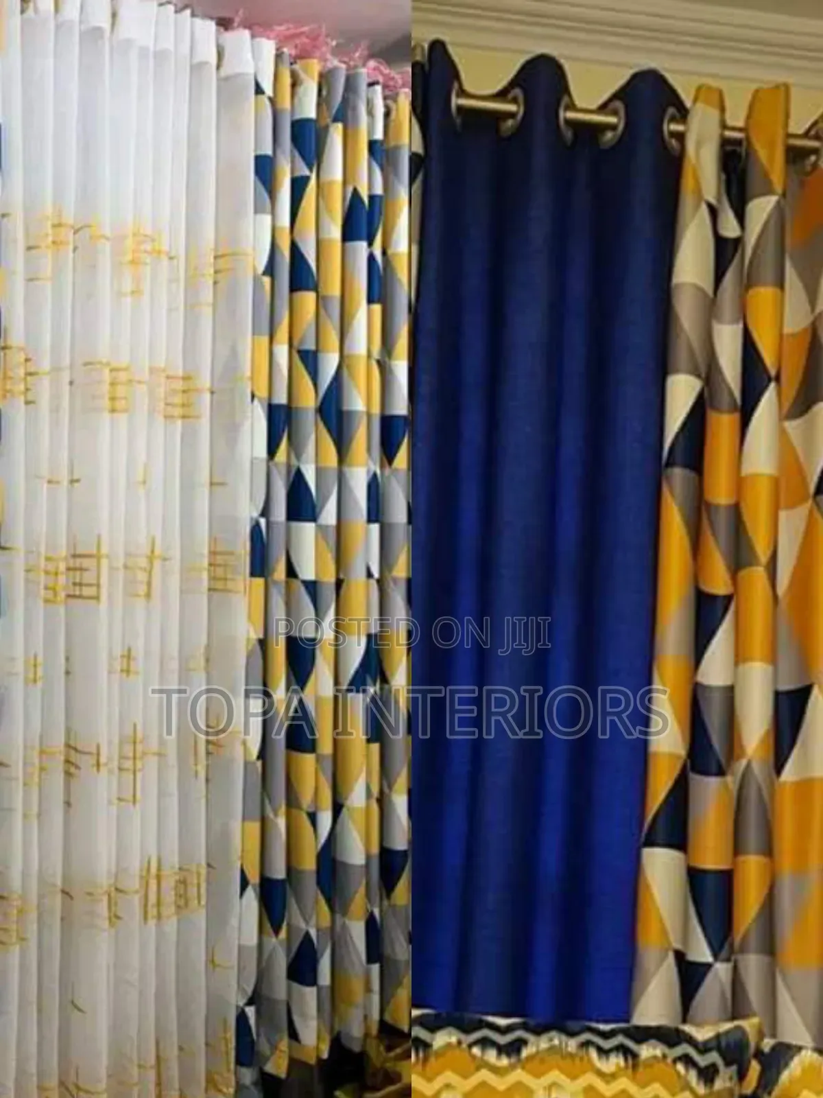 Quality Generic Mixed Colour Double Sided Curtains for House Decor
