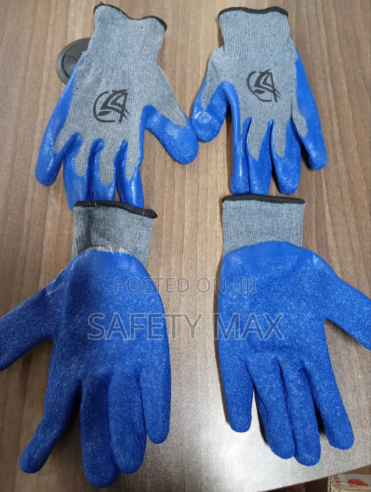 Blue Grey Diamond Industrial Gloves