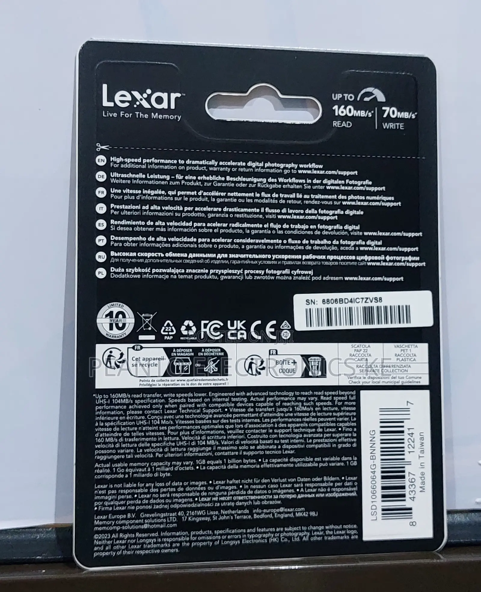 Lexar 64gb Professional 1066x Uhs-I SDXC Memory Card