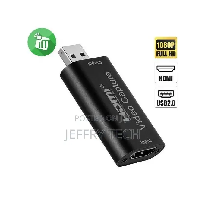 HDMI to USB Audio Video Capture Card - Black