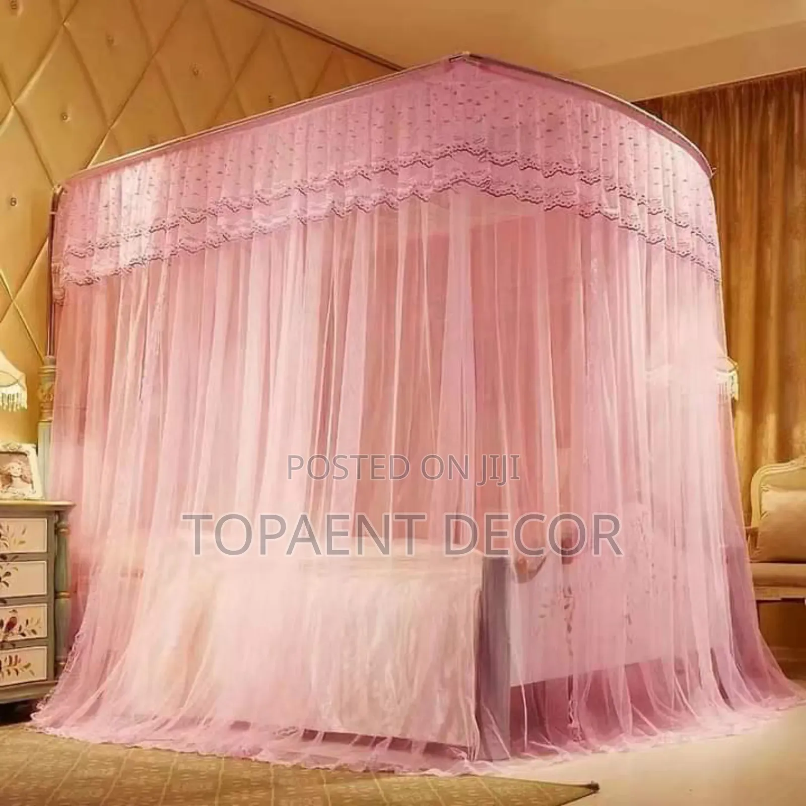 Pink 6 by 6 2 STAND MOSQUITO NET