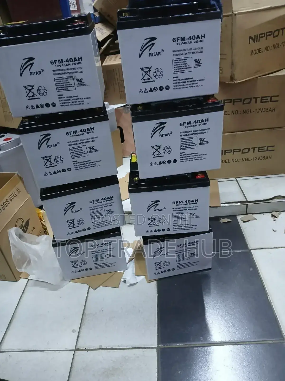 Ritar Chloride Solar Batteries 12v 40ah Available
