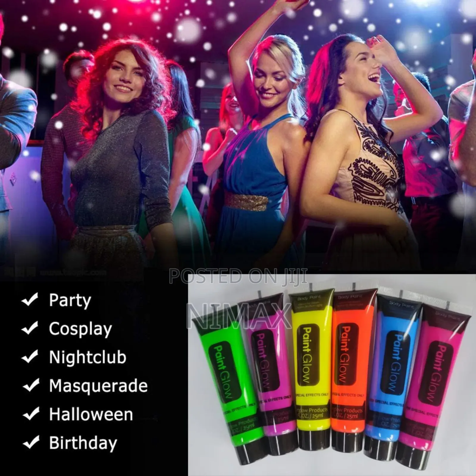 Paint Glow Face and Body Paint - 6pack