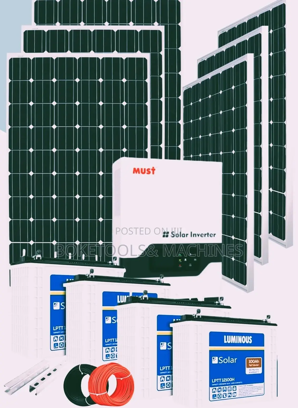 Luminous Tubular 2,400 Watts Solar System Kit