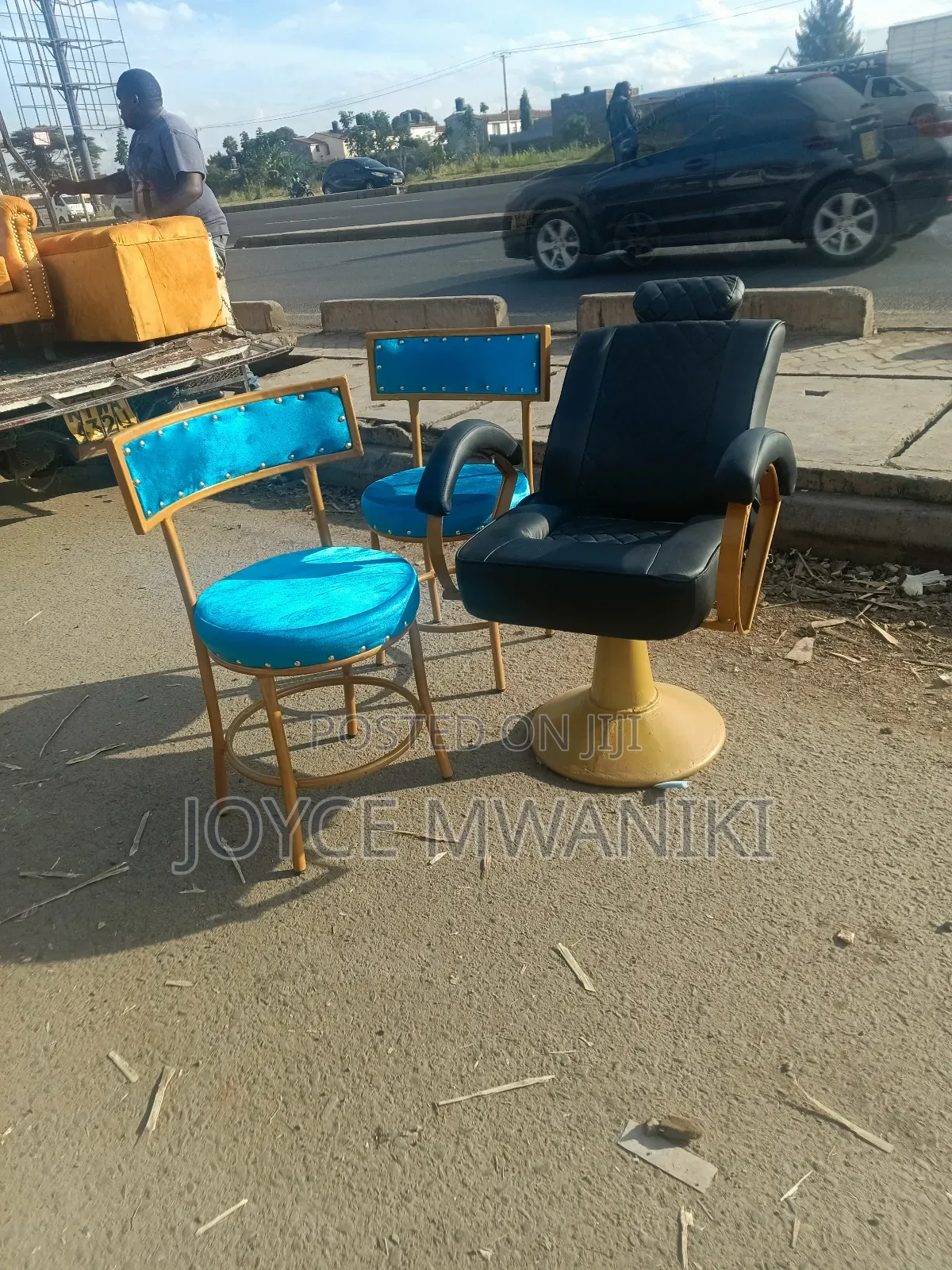 Makeup Chair and 2 Manicure Chairs 