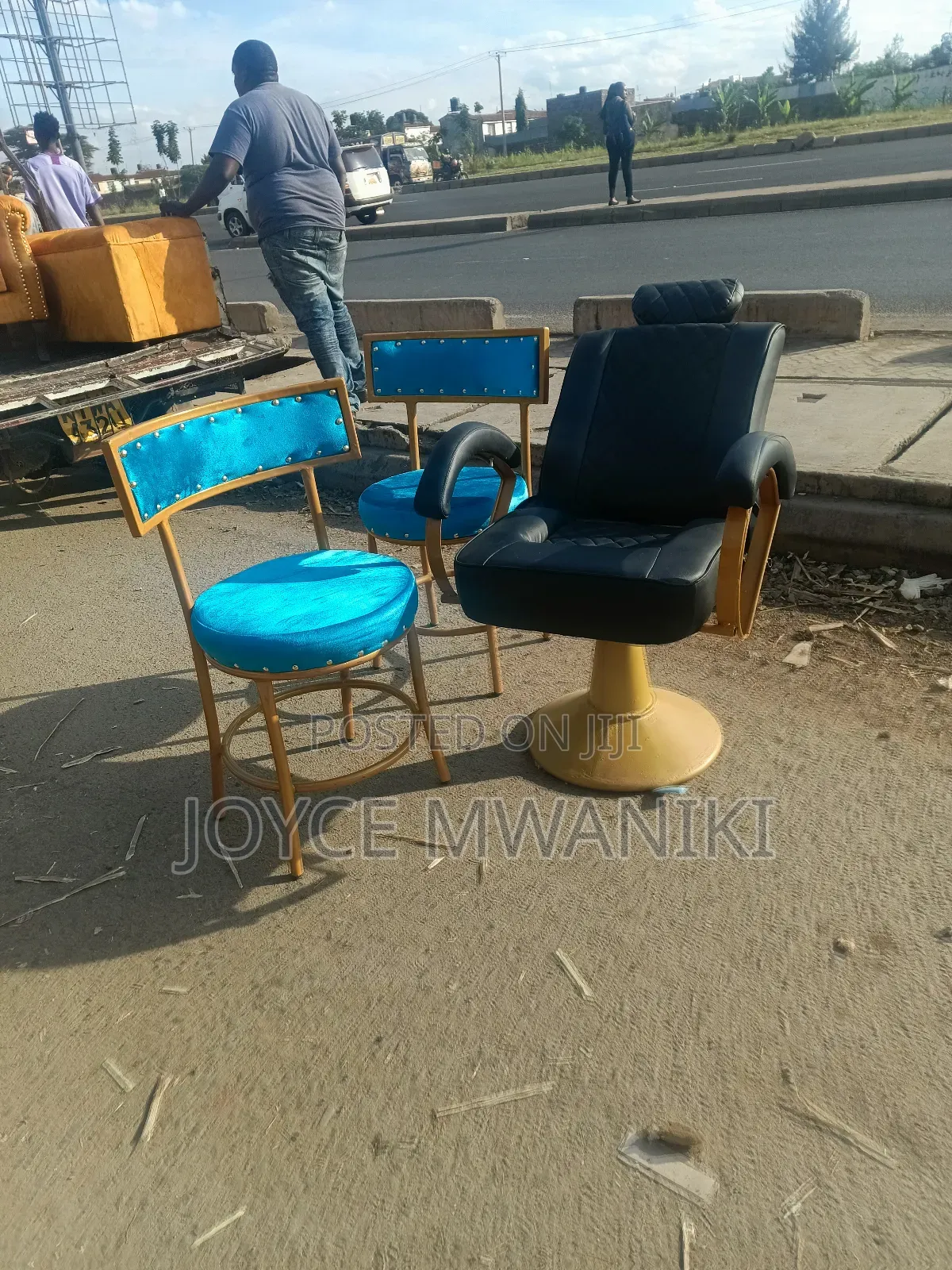 Makeup Chair and 2 Manicure Chairs 