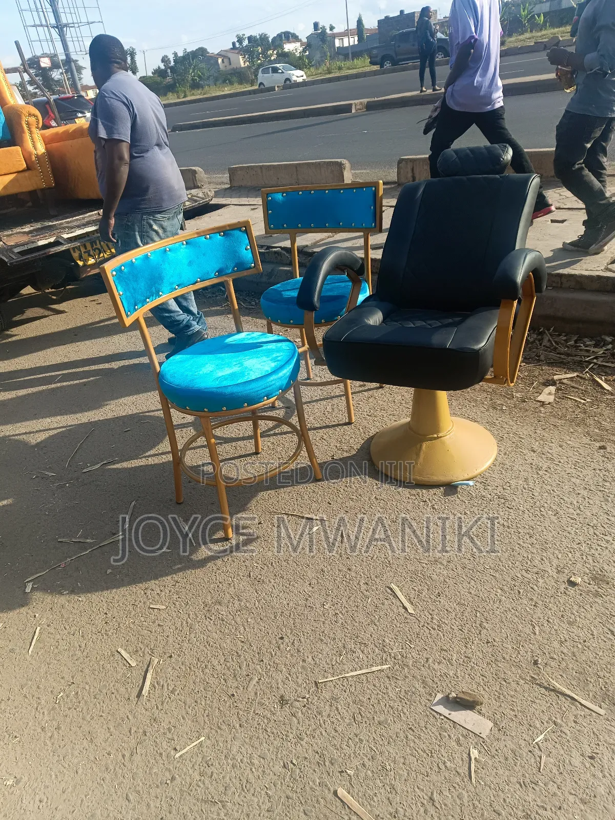 Makeup Chair and 2 Manicure Chairs 