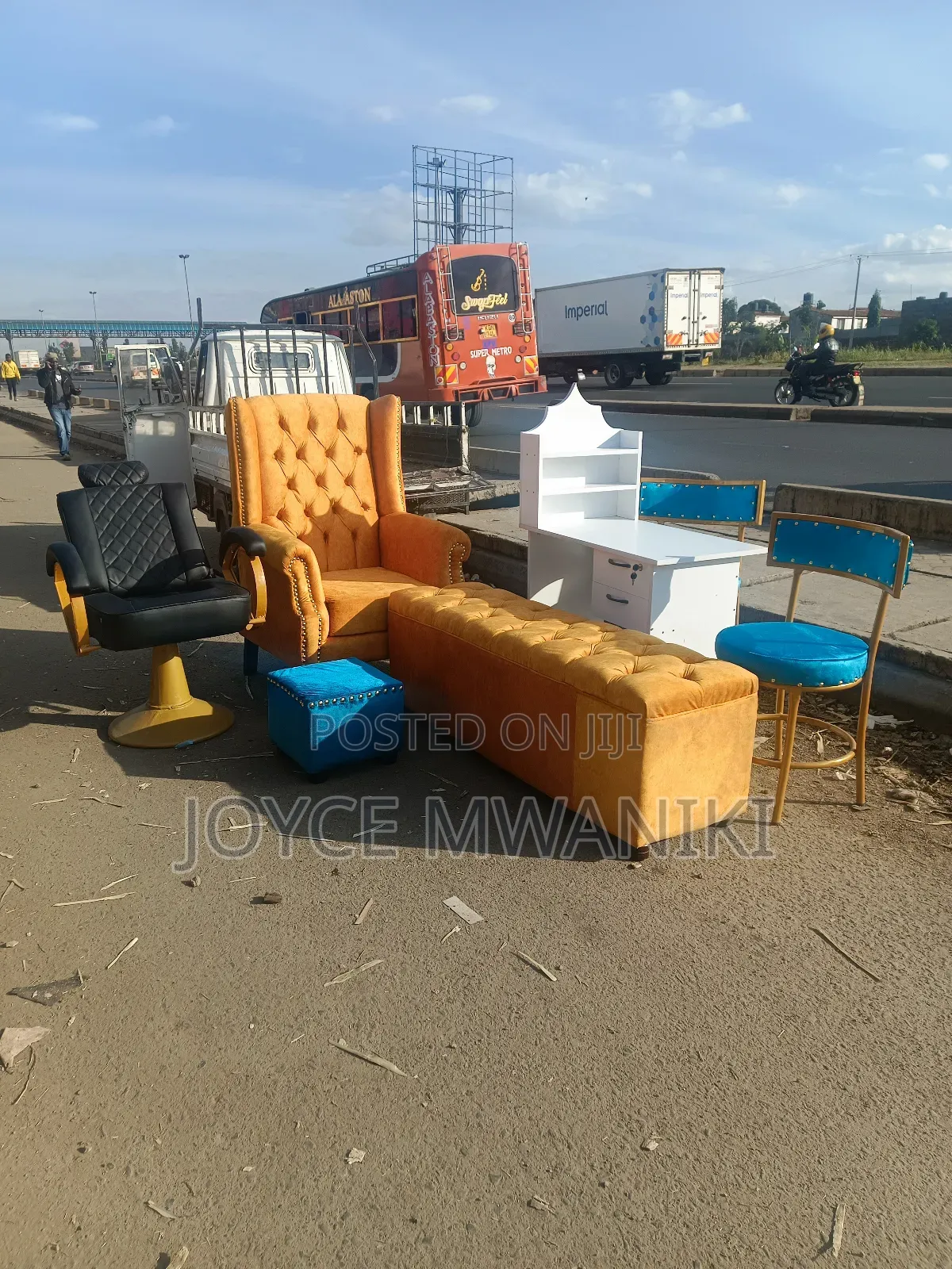 Makeup Chair, Pedicure Seat and Stool, Ottoman ,Manicure Set
