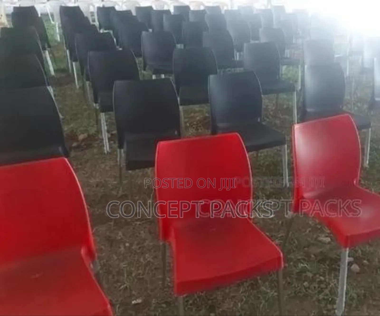 Armless Church Chairs With Metal Tubing Legs