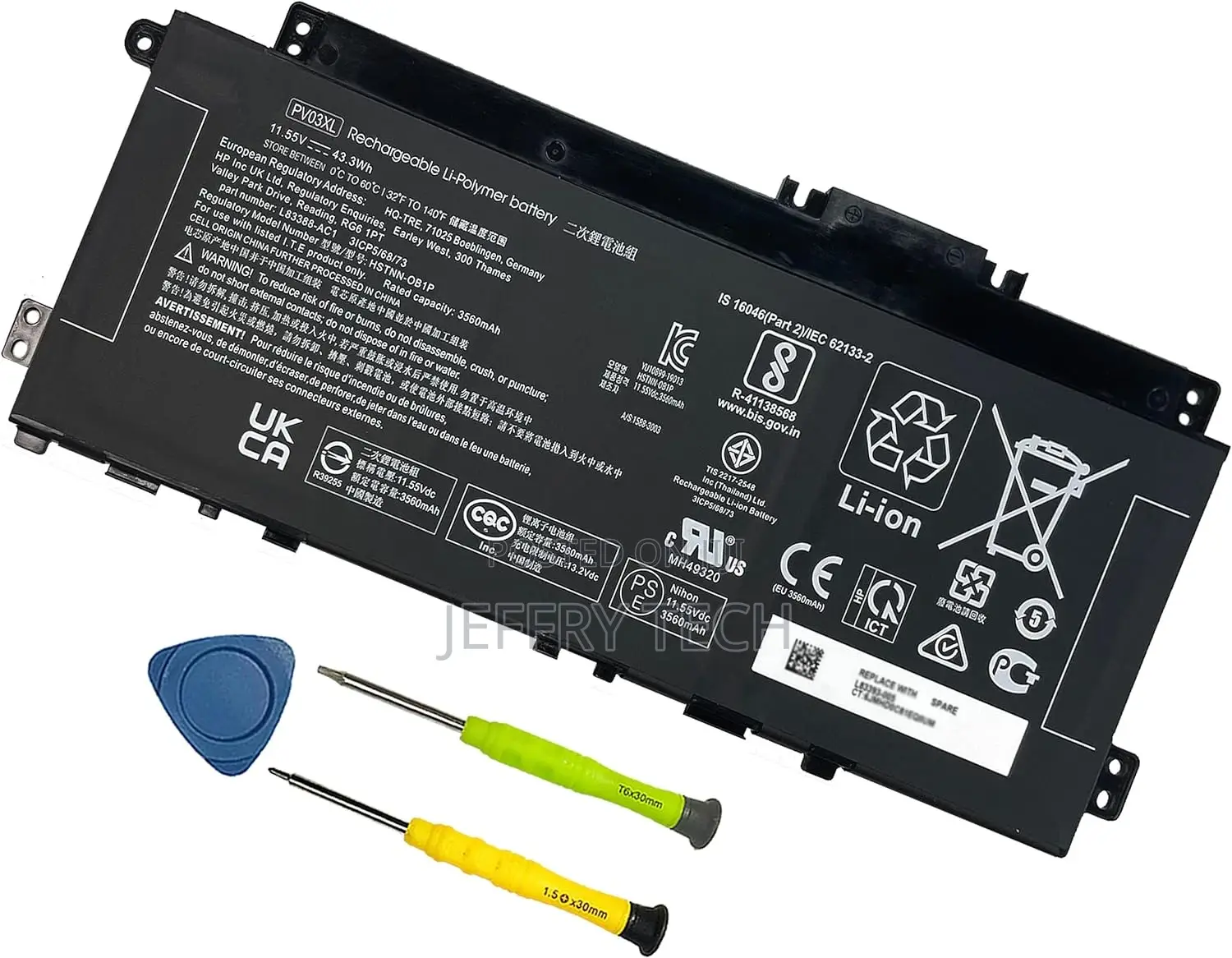 HP Genuine Orignal Laptop Battery Model Pp03xl Battery For
