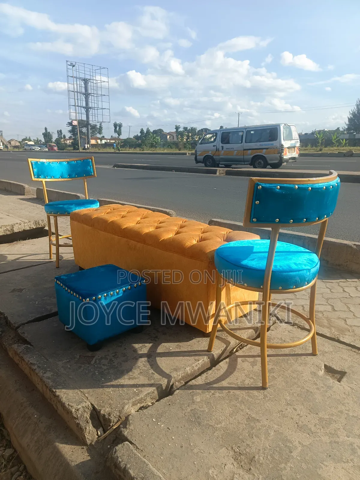 Manicure Chairs 2 Pieces, Pedicure Stool and Ottoman 