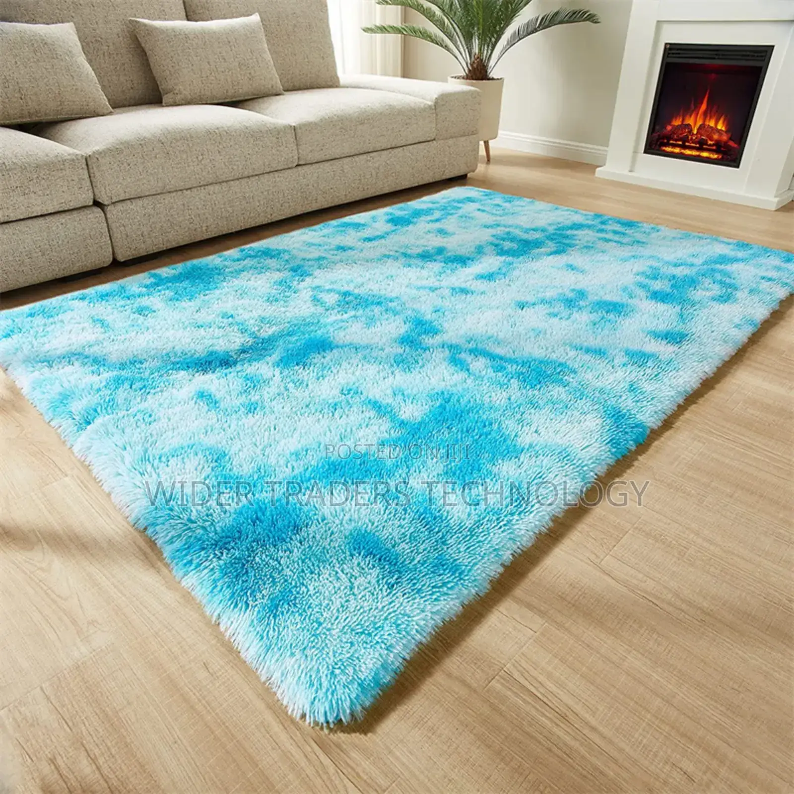 5 by 8 Soft Fluffy Patches Carpets Non-Slip Rugs Floor Mat