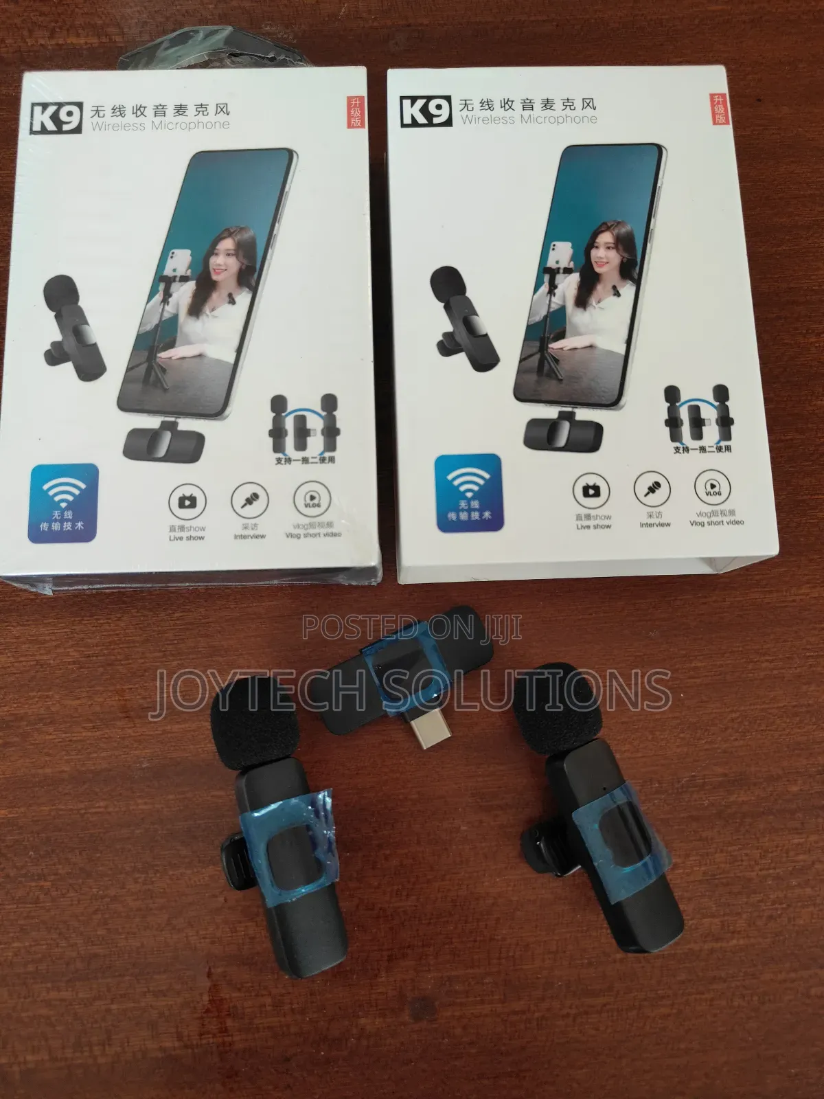 Recording Microphone 2mic + 1 Receiver Wireless USB C Mic.