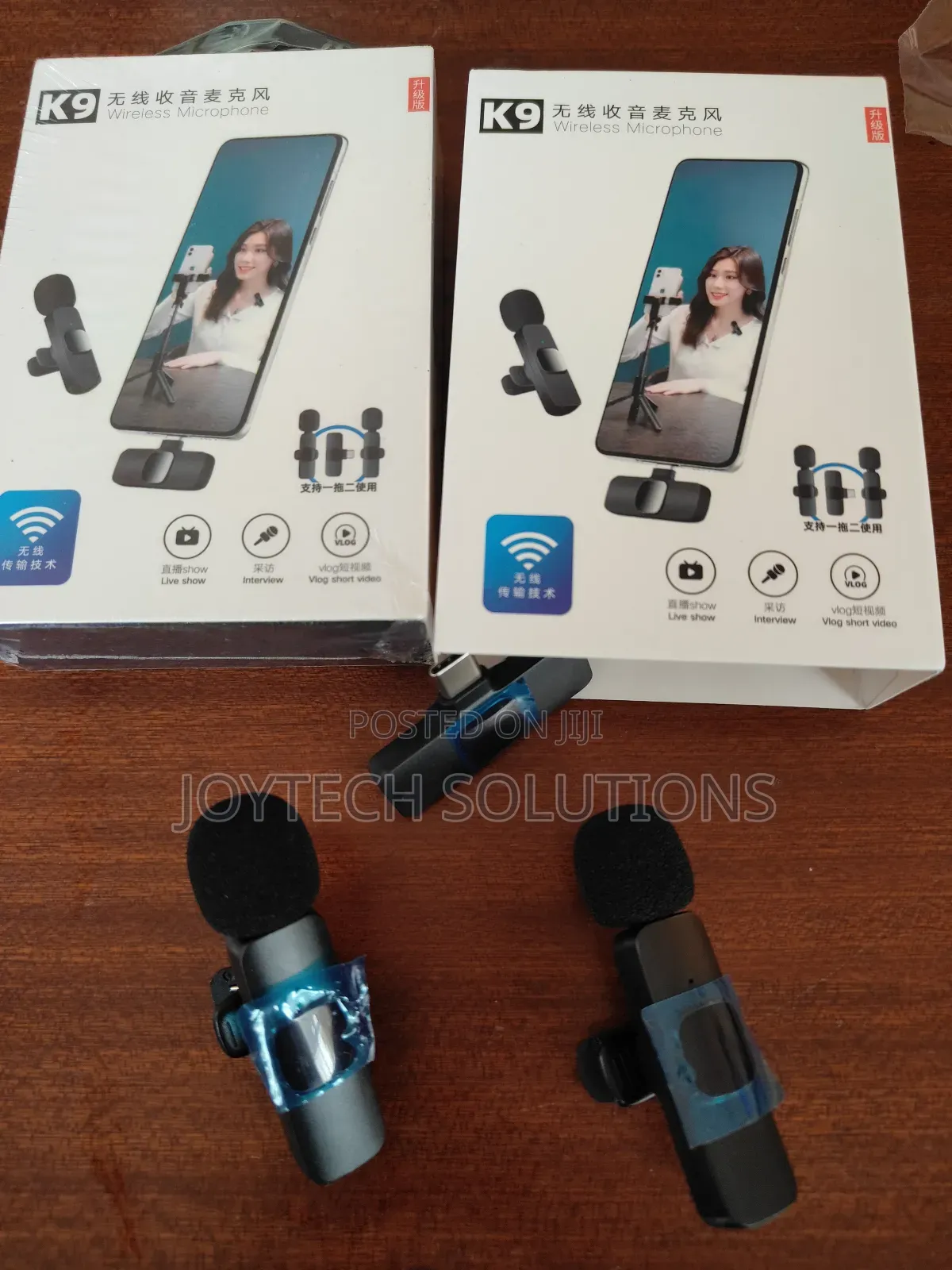 Recording Microphone 2mic + 1 Receiver Wireless USB C Mic.