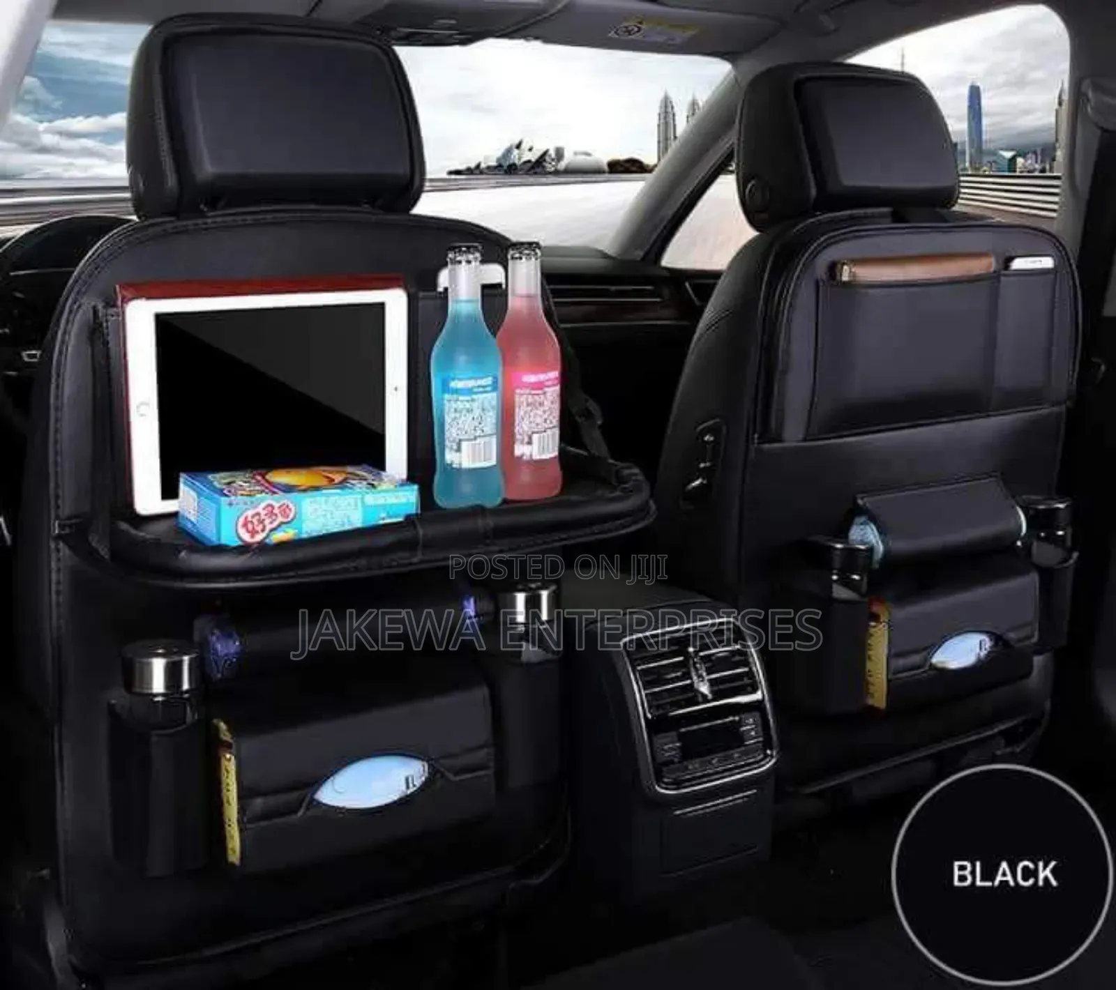 Leather Back Seat Car Organizer