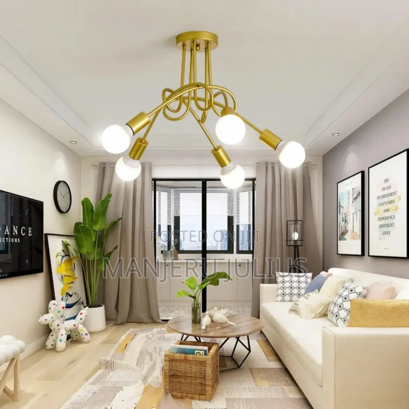5 Bulbs Chandelier Light