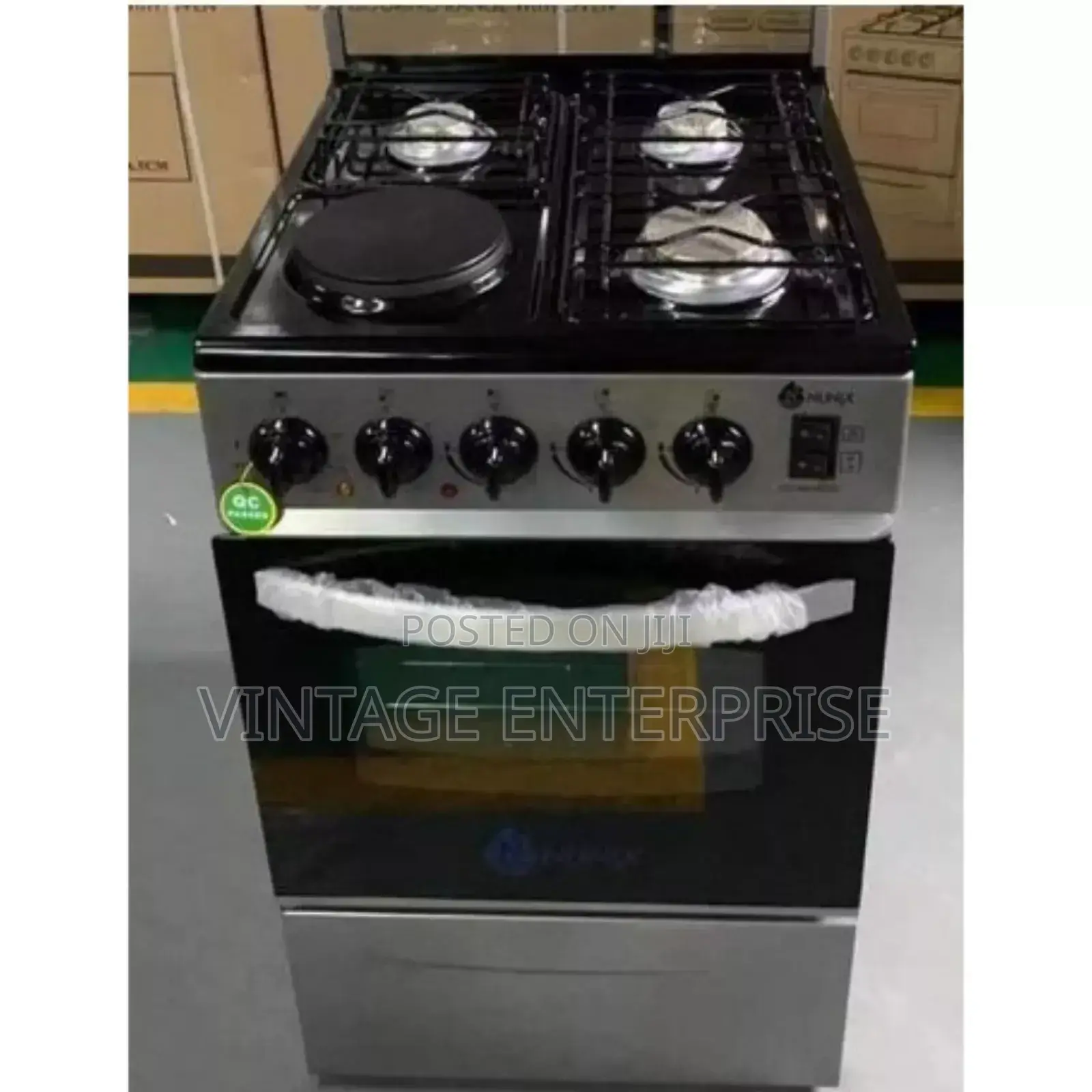 Nunix Standing 3 Gas Burner +1 Electric Cooker With Oven.