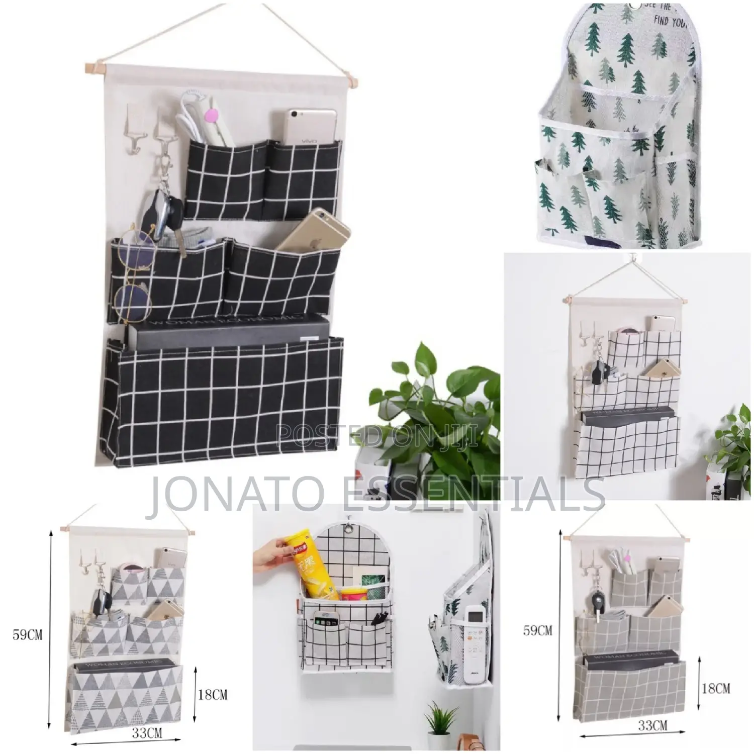 5 Pocket Wall Hanging Storage Bag Organizer