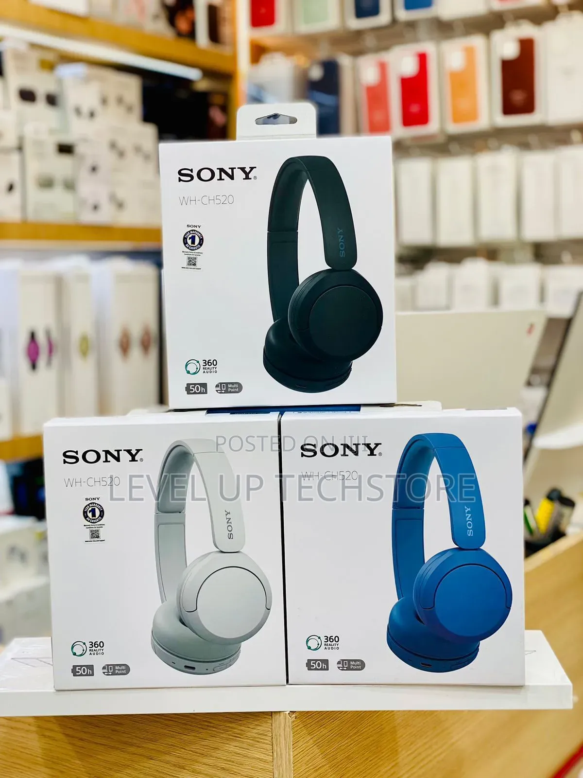 Sony Wh-Ch520 Wireless on-Ear Headphones With Microphone