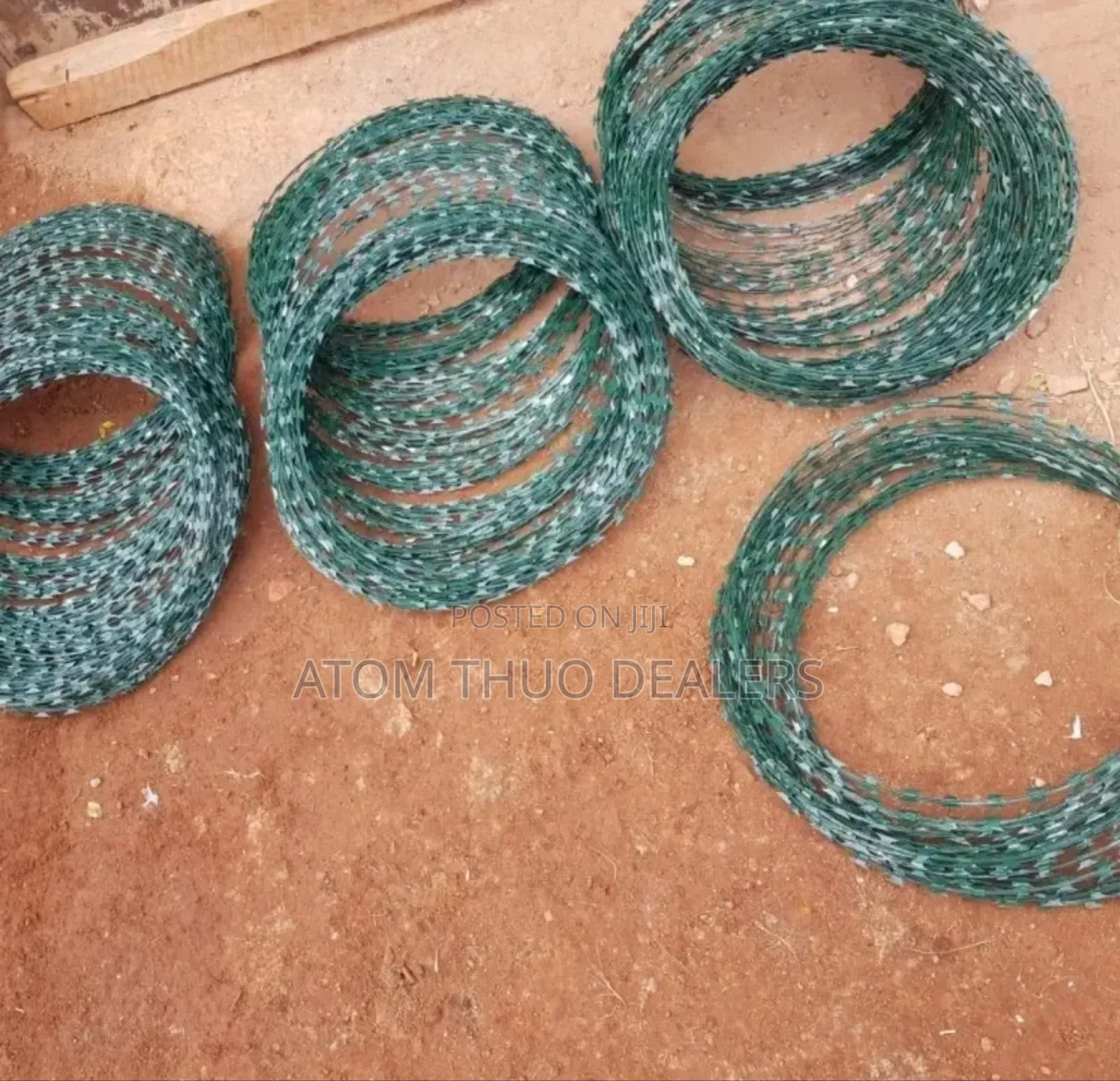 Green Galvanized 10mm 10meters Razor Wire 