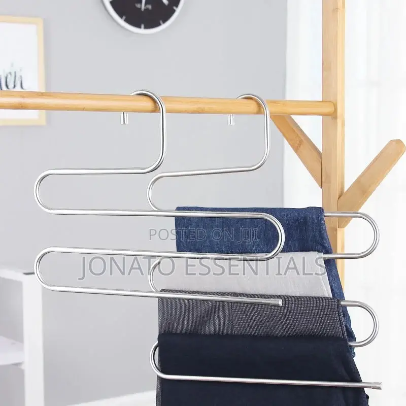 S Shaped 5 Layer Trouser Hanger, Cloth Rack