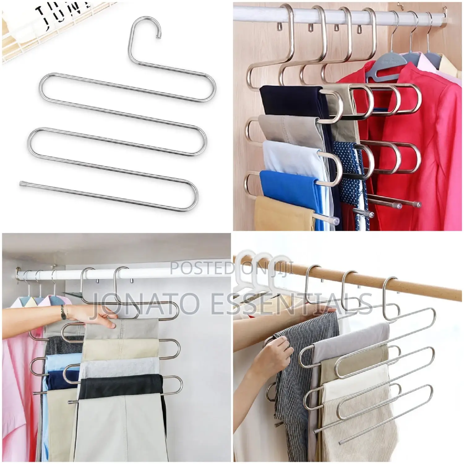S Shaped 5 Layer Trouser Hanger, Cloth Rack