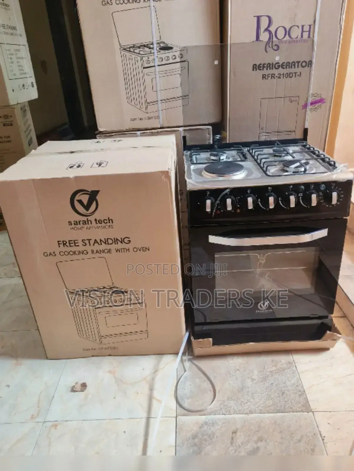 Sarahtech 60*60cm 3+1 Jet Valve Cooker With Electric Oven