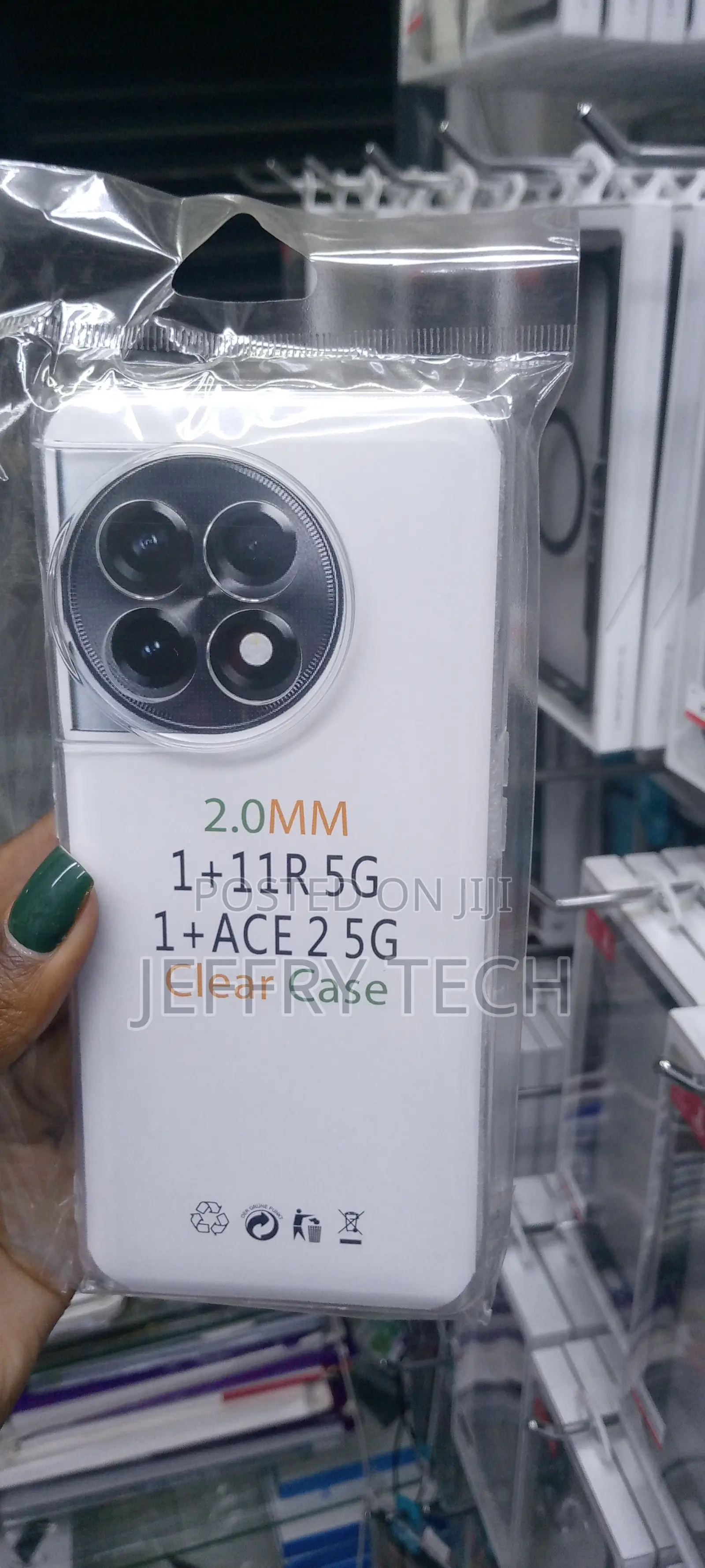 Oneplus Ace 2 Pro 5G Case, Crystal Clear Transparent Reinfor