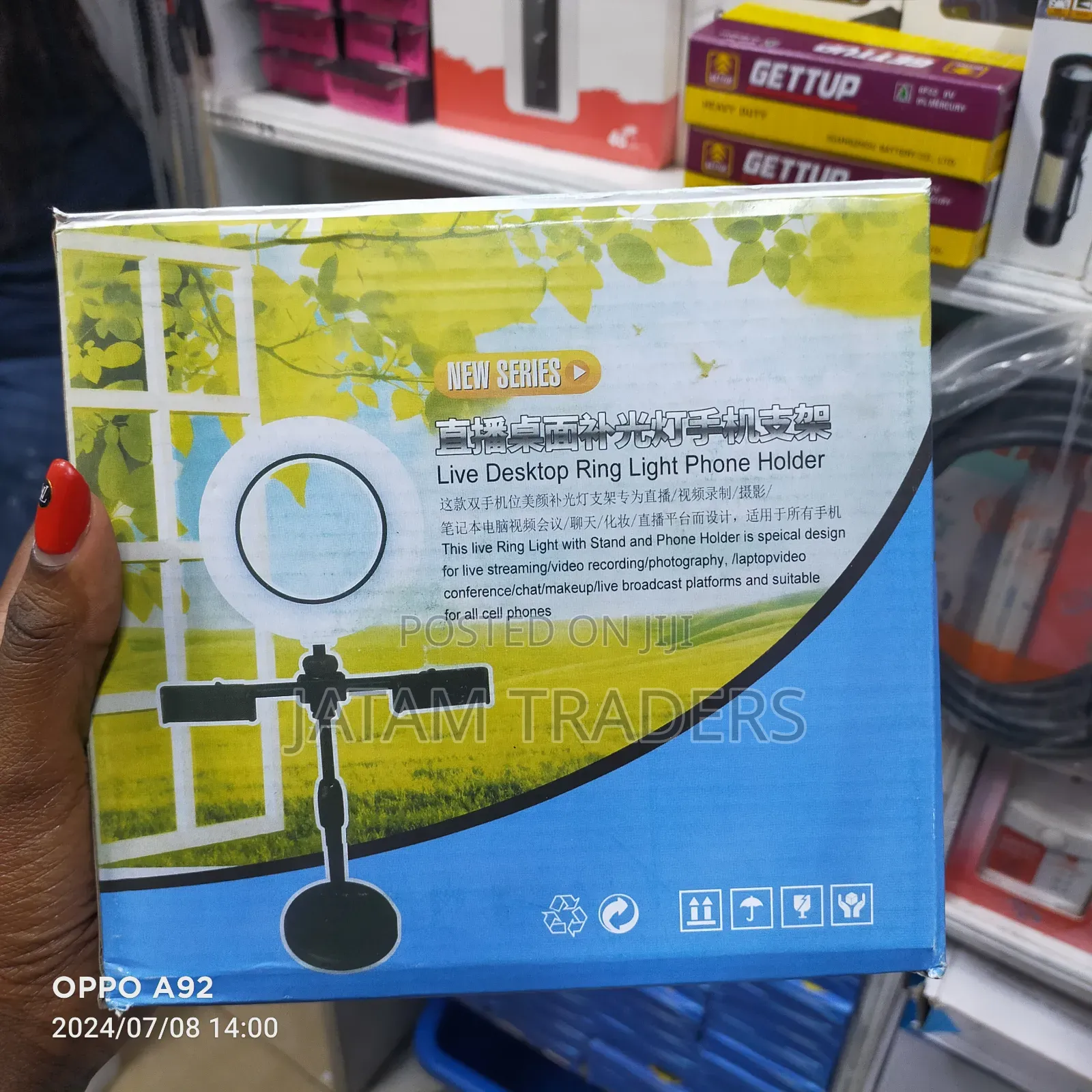 Table Phone Stand With Ring Light