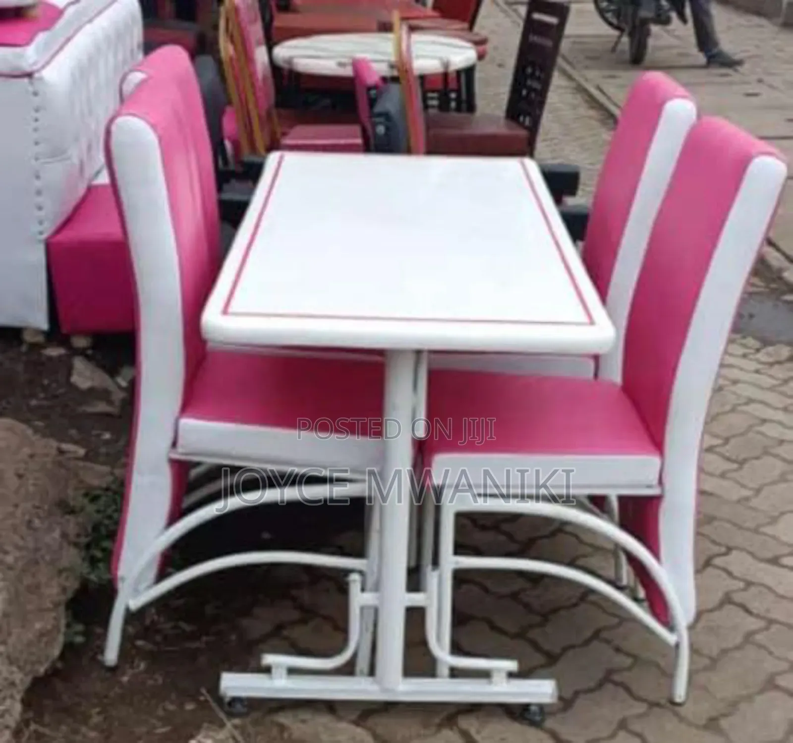Restaurant Executive Set, Pink and White 