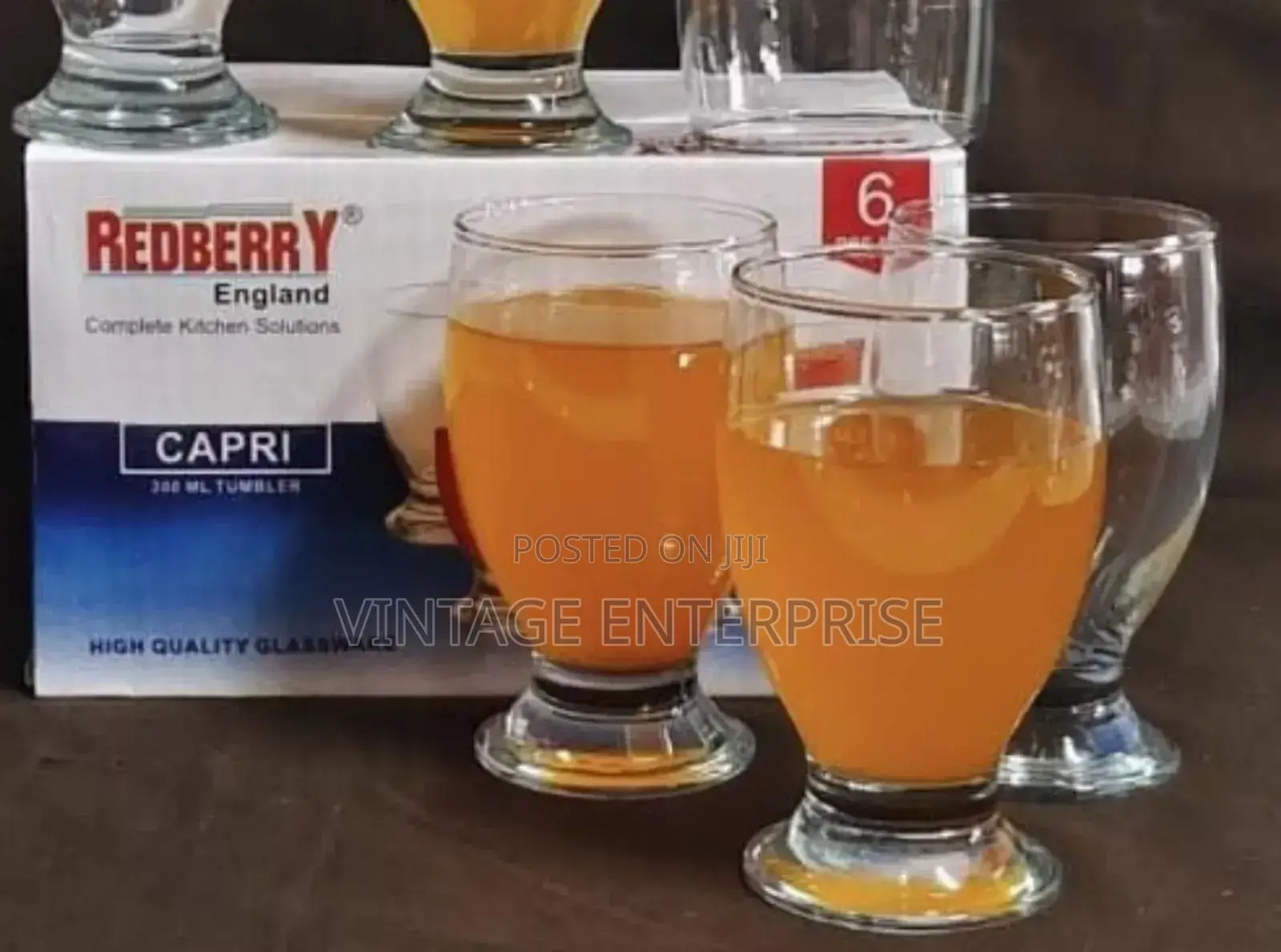 Glasses,300ml Redberry Capri Tumbler Glass *••√