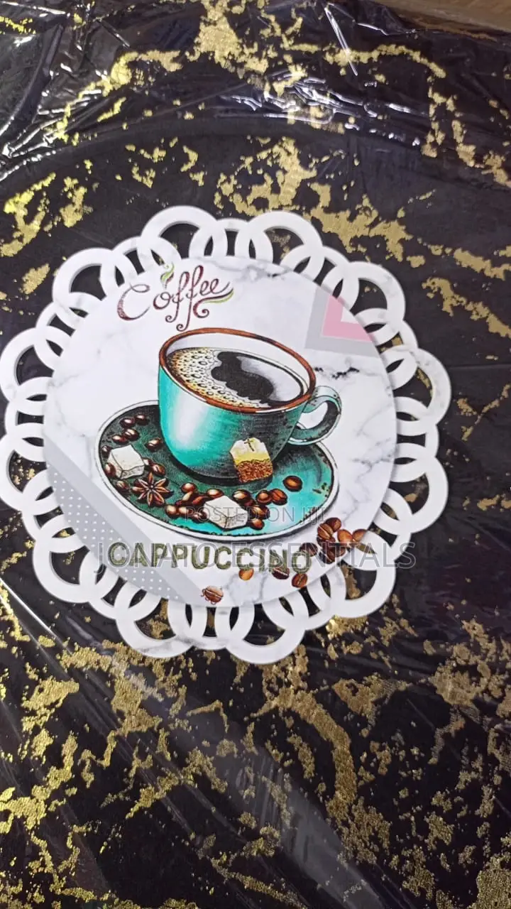 2 Piece Coffee Tea Themed Drink Coasters