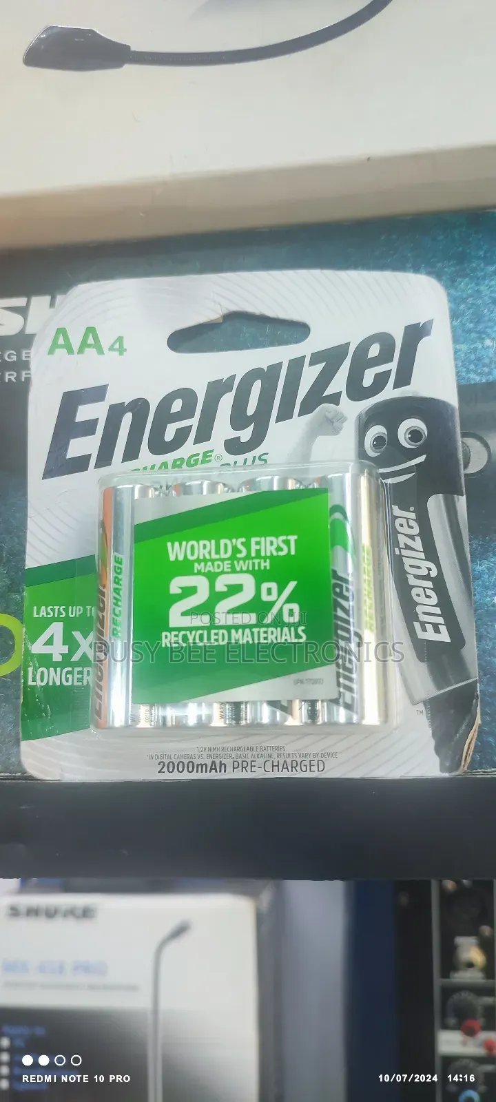 Energizer Rechargeable Aa Batteries (4 Pack)