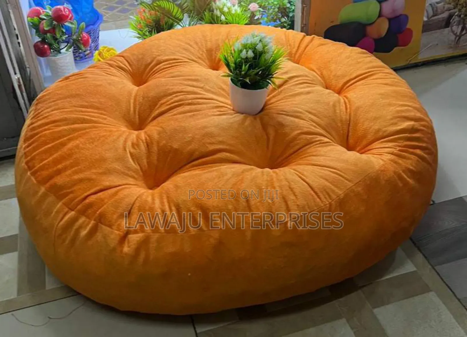Orange Round Pillow
