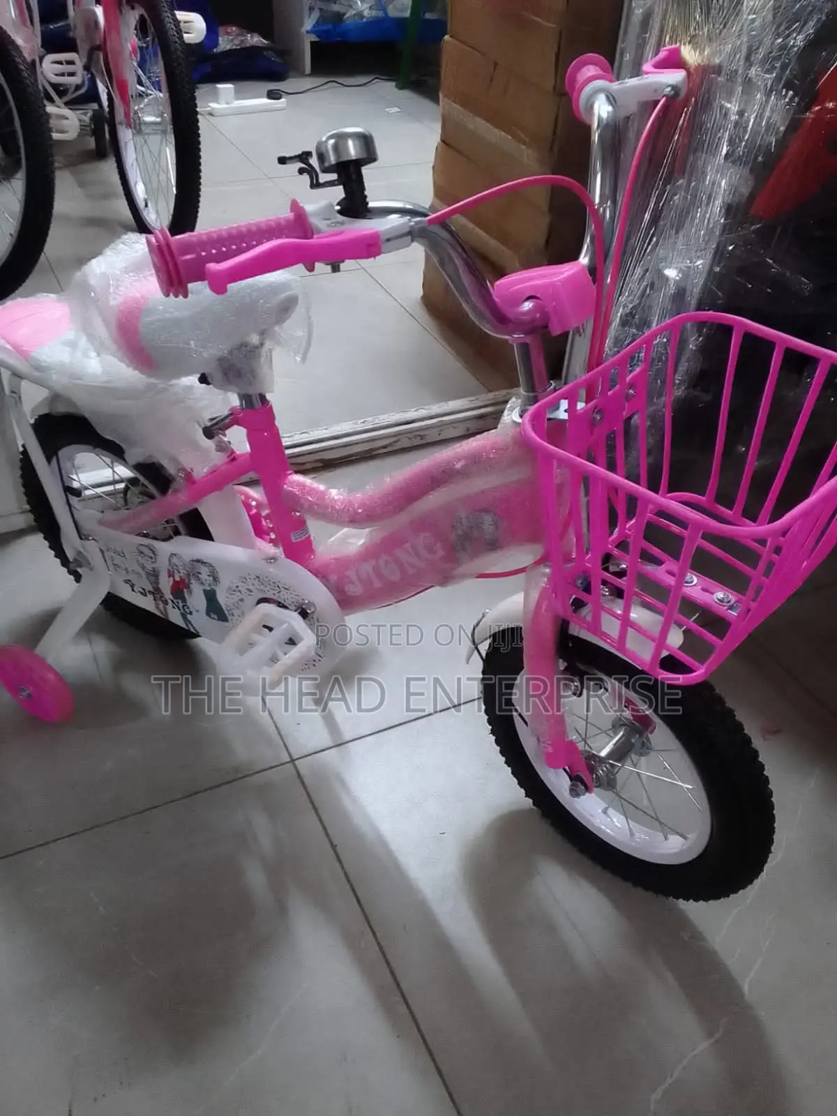 Pink With Front Bucket Kids Bike Size 16 √