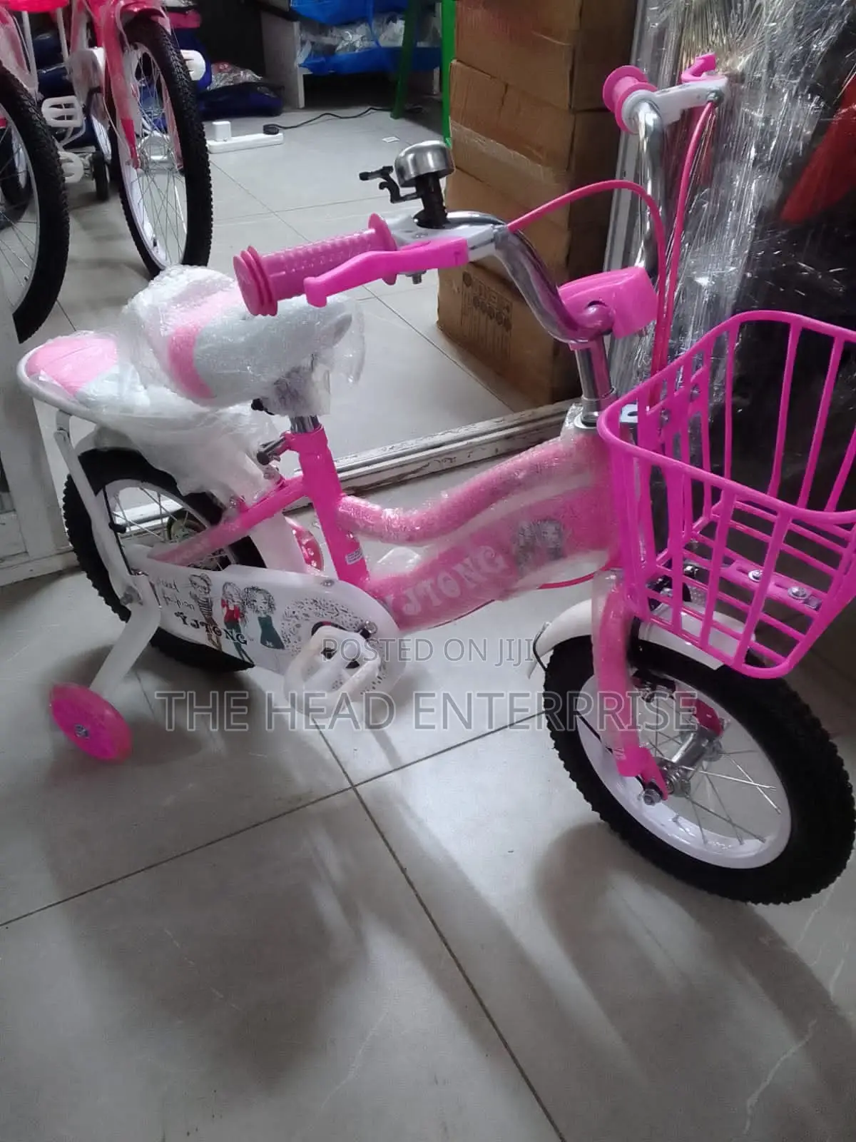 Pink With Front Bucket Kids Bike Size 16 √