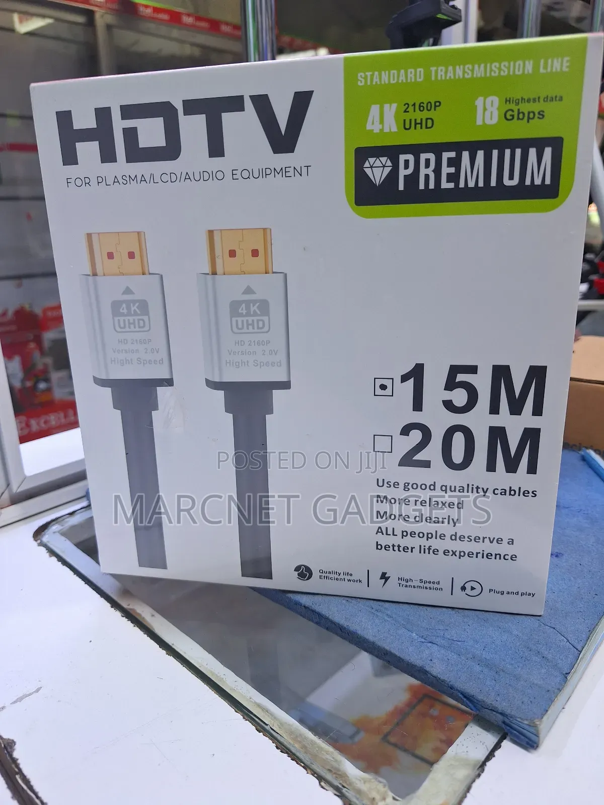 Premium 15M 18gbps HDMI Cable Version 2.0V HD 2160P