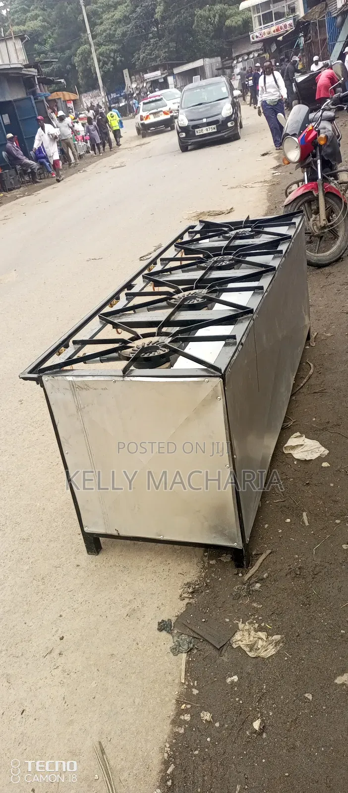 Commercial Closed Four Burner Gas Grill Jikos