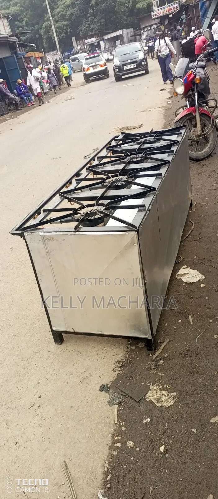 Commercial Closed Four Burner Gas Grill Jikos