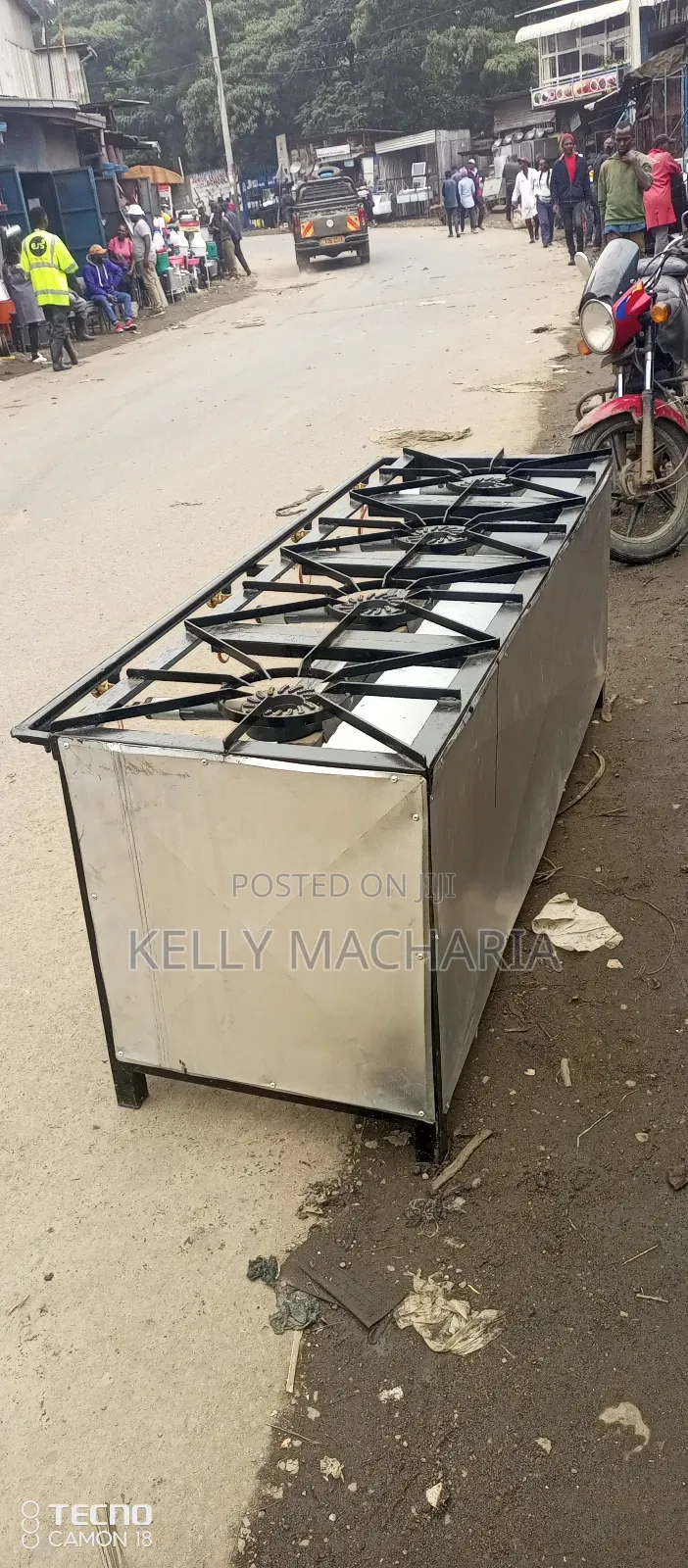 Commercial Closed Four Burner Gas Grill Jikos