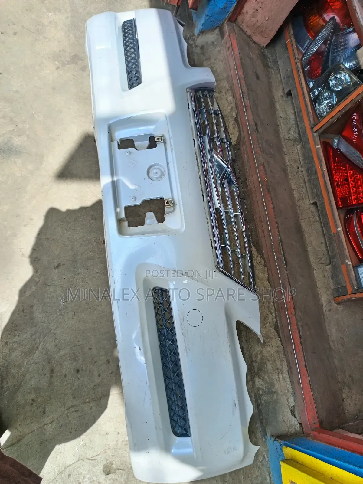 White Mark-x Old Model Ex-japan Front Bumper