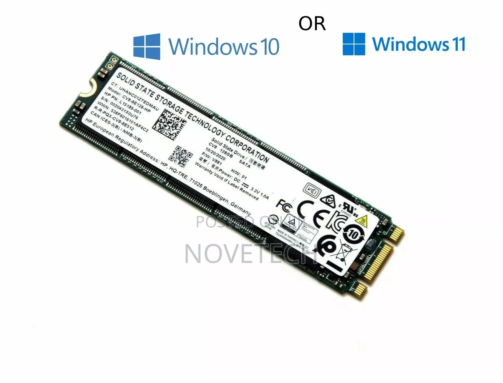 M.2 SATA SSD 128GB Double Notch With Windows Ins