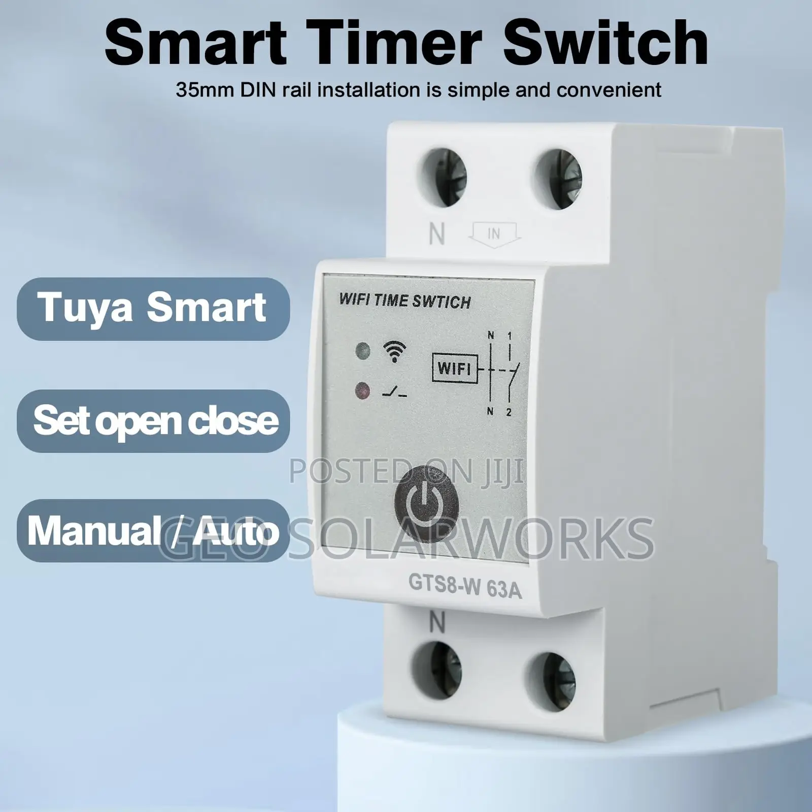 63A 2P Smart Wifi Switch GEYA Intelligent Circuit Breaker